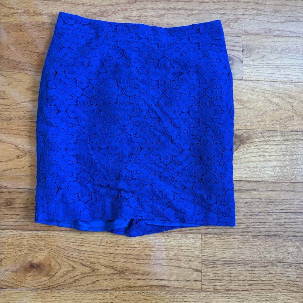 Elegant Blue Lace Skirt